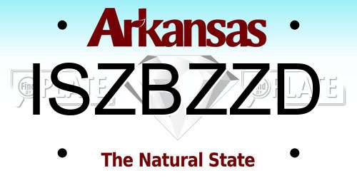 ISZBZZD Arkansas License Plate