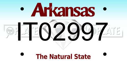 IT02997 Arkansas License Plate