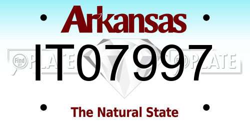 IT07997 Arkansas License Plate