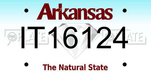 IT16124 Arkansas License Plate