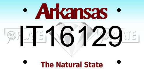 IT16129 Arkansas License Plate