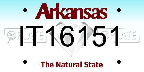 IT16151 Arkansas License Plate