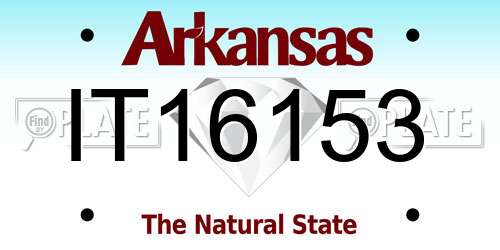 IT16153 Arkansas License Plate
