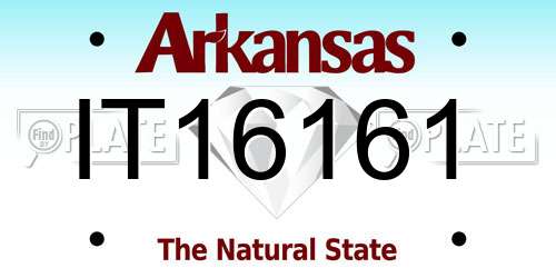IT16161 Arkansas License Plate