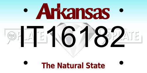 IT16182 Arkansas License Plate