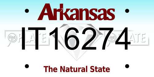 IT16274 Arkansas License Plate
