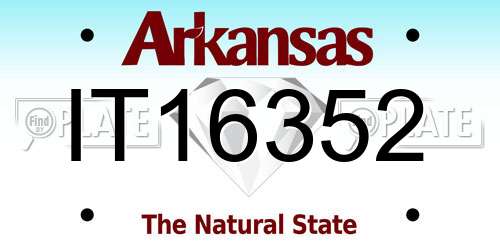 IT16352 Arkansas License Plate