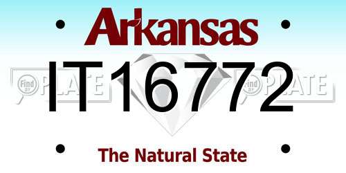 IT16772 Arkansas License Plate
