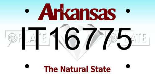 IT16775 Arkansas License Plate