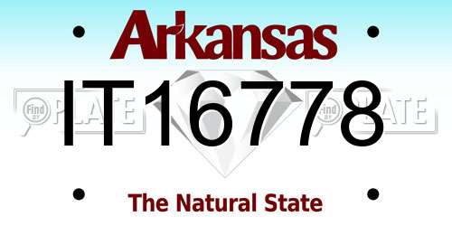 IT16778 Arkansas License Plate