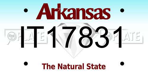 IT17831 Arkansas License Plate
