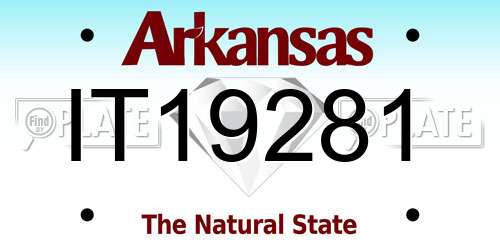 IT19281 Arkansas License Plate