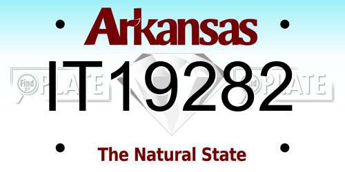 IT19282 Arkansas License Plate