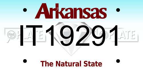 IT19291 Arkansas License Plate