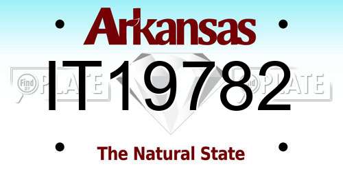 IT19782 Arkansas License Plate