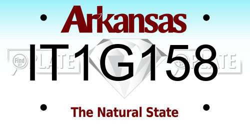 IT1G158 Arkansas License Plate