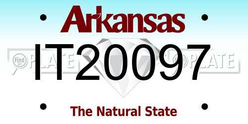 IT20097 Arkansas License Plate
