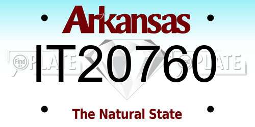 IT20760 Arkansas License Plate