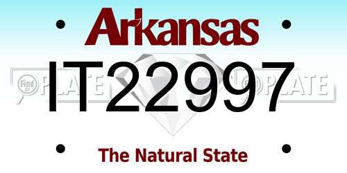 IT22997 Arkansas License Plate
