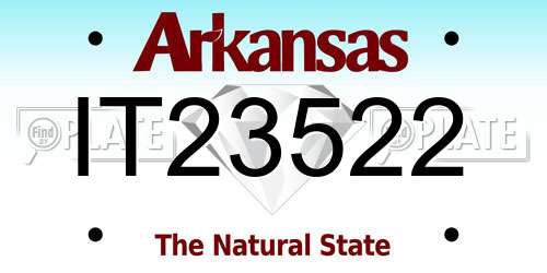 IT23522 Arkansas License Plate