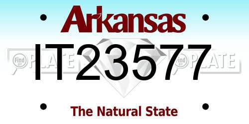 IT23577 Arkansas License Plate