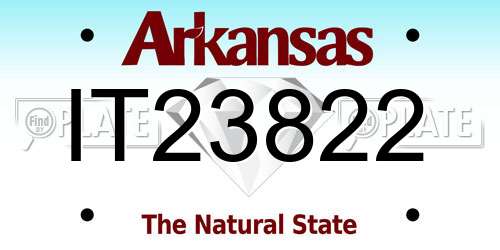 IT23822 Arkansas License Plate