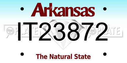 IT23872 Arkansas License Plate
