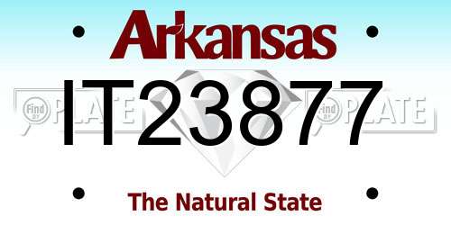IT23877 Arkansas License Plate