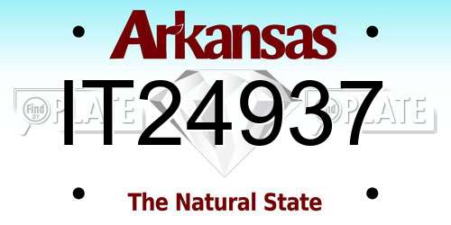 IT24937 Arkansas License Plate