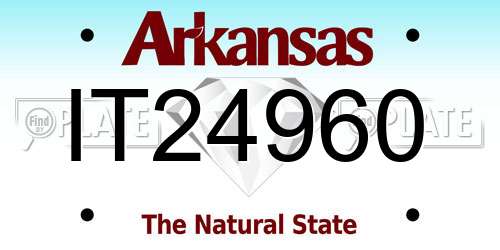 IT24960 Arkansas License Plate