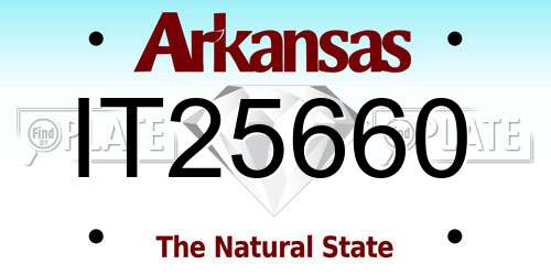 IT25660 Arkansas License Plate