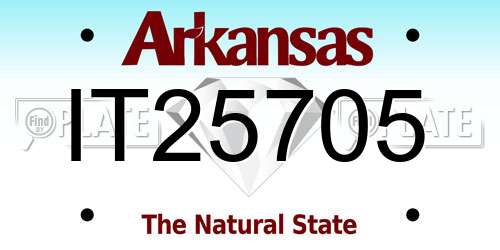 IT25705 Arkansas License Plate