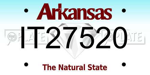 IT27520 Arkansas License Plate