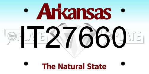 IT27660 Arkansas License Plate