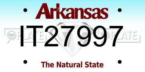 IT27997 Arkansas License Plate