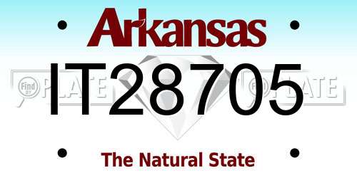 IT28705 Arkansas License Plate