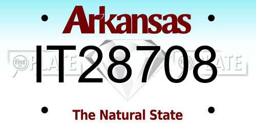 IT28708 Arkansas License Plate