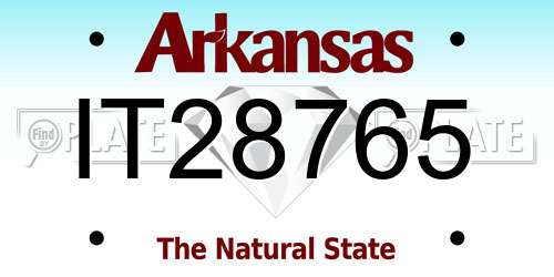 IT28765 Arkansas License Plate