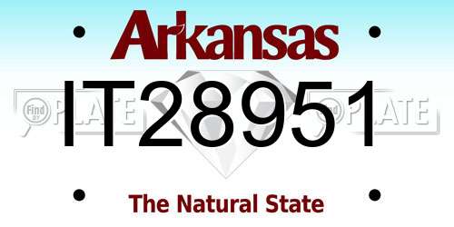 IT28951 Arkansas License Plate