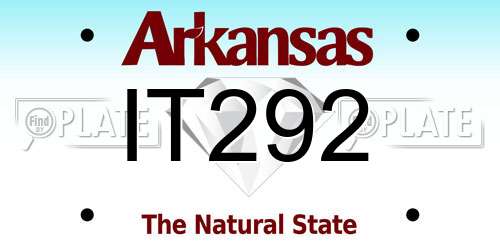 IT292 Arkansas License Plate