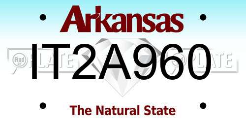 IT2A960 Arkansas License Plate