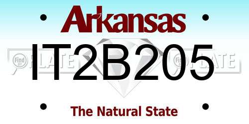 IT2B205 Arkansas License Plate