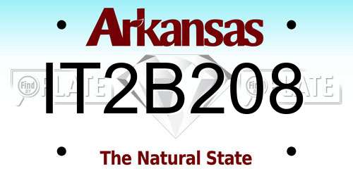 IT2B208 Arkansas License Plate