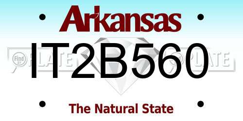 IT2B560 Arkansas License Plate