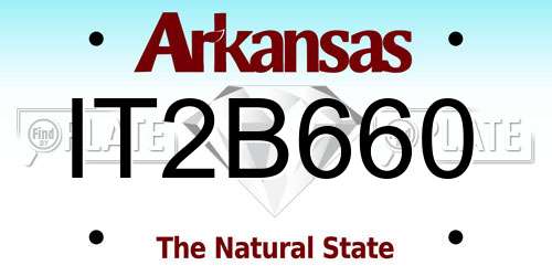 IT2B660 Arkansas License Plate