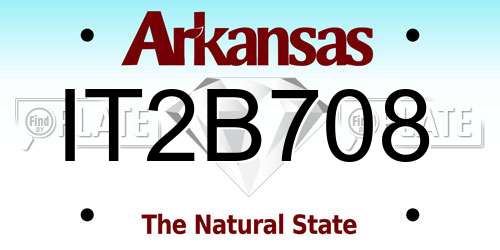 IT2B708 Arkansas License Plate