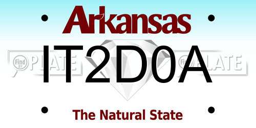 IT2D0A Arkansas License Plate