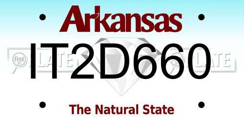 IT2D660 Arkansas License Plate