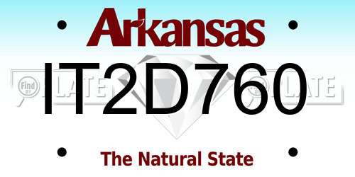 IT2D760 Arkansas License Plate