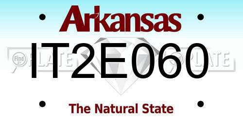 IT2E060 Arkansas License Plate